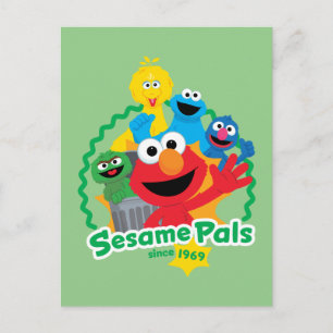 Sesame Street   Sesame Pals Since 1969 Postcard