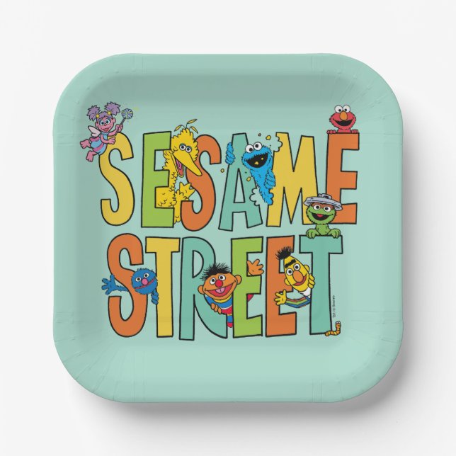Sesame Street | Sesame Street Type Pals Paper Plate (Front)