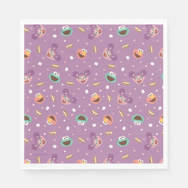Sesame Street | S'mores Pattern Napkin (Front)