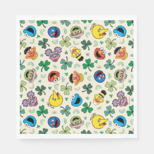 Sesame Street St. Patrick's Day Pattern Napkin