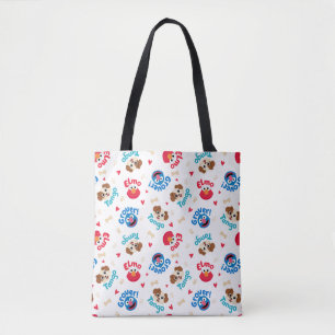 Sesame Street   Tango, Elmo, & Grover Pattern Tote Bag