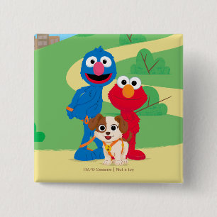 Sesame Street   Tango With Grover & Elmo 15 Cm Square Badge