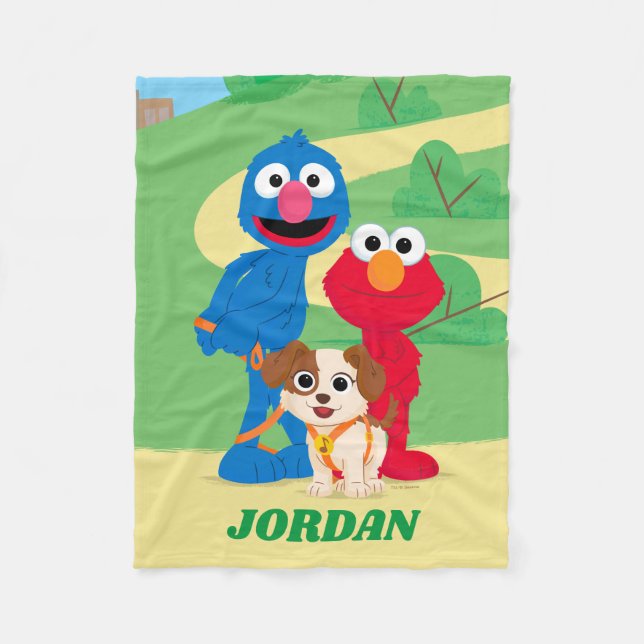 Sesame Street | Tango With Grover & Elmo Fleece Blanket (Front)