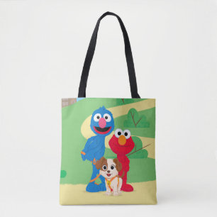 Sesame Street   Tango With Grover & Elmo Tote Bag
