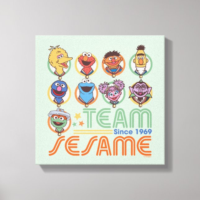 Sesame Street | Team Sesame Since 1969 Canvas Print (Front)
