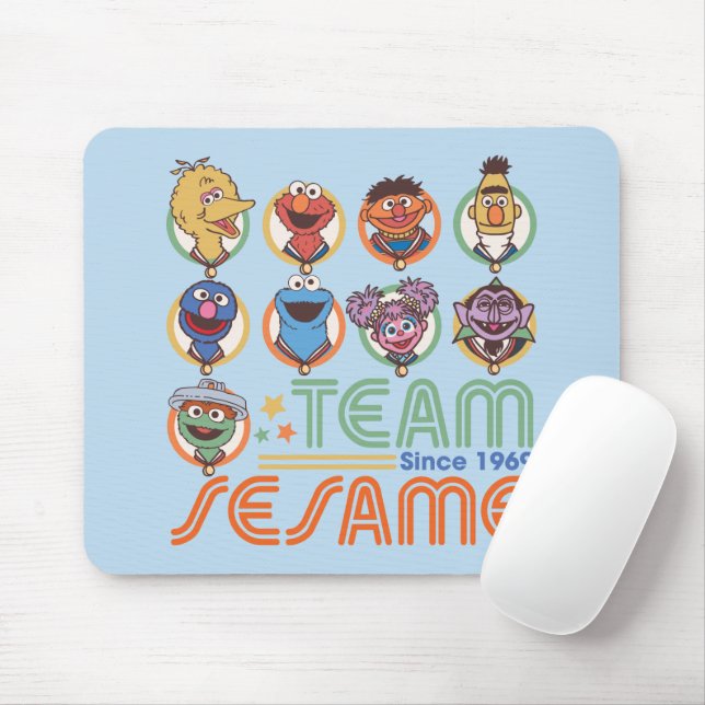 Sesame Street | Team Sesame Since 1969 Mouse Pad (With Mouse)
