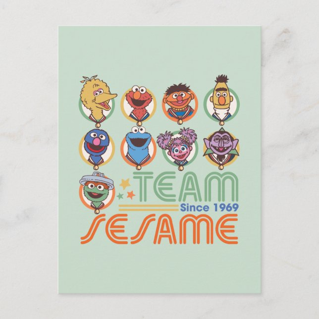 Sesame Street | Team Sesame Since 1969 Postcard (Front)