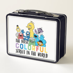 Sesame Street   The Most Colorful Street Metal Lunch Box