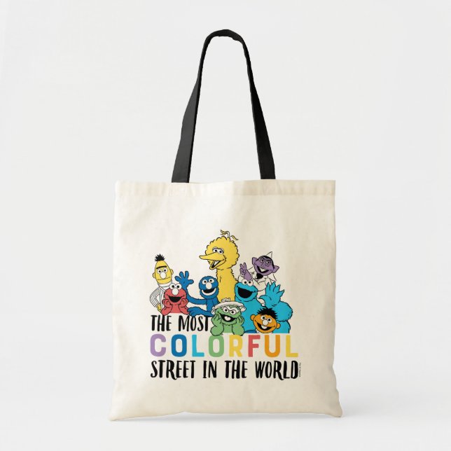 Sesame Street | The Most Colorful Street Tote Bag (Front)