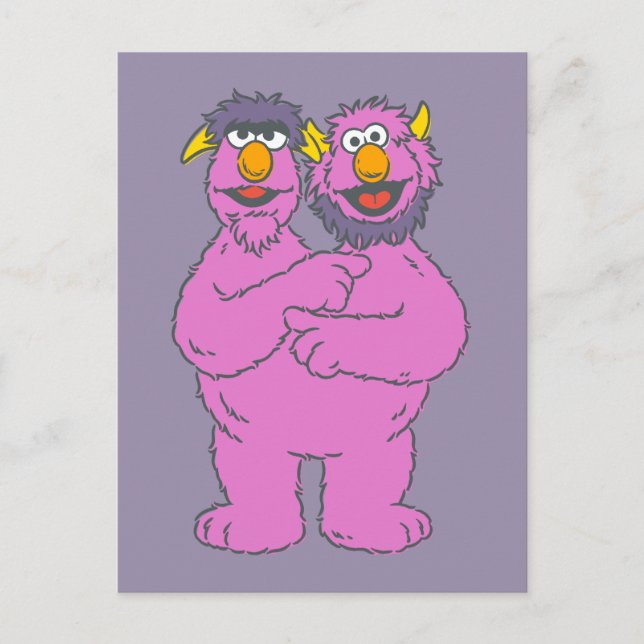 Sesame Street Two-Headed Monster Postcard (Front)