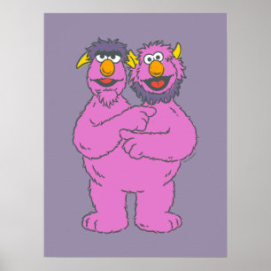 Sesame Street Two-Headed Monster Poster