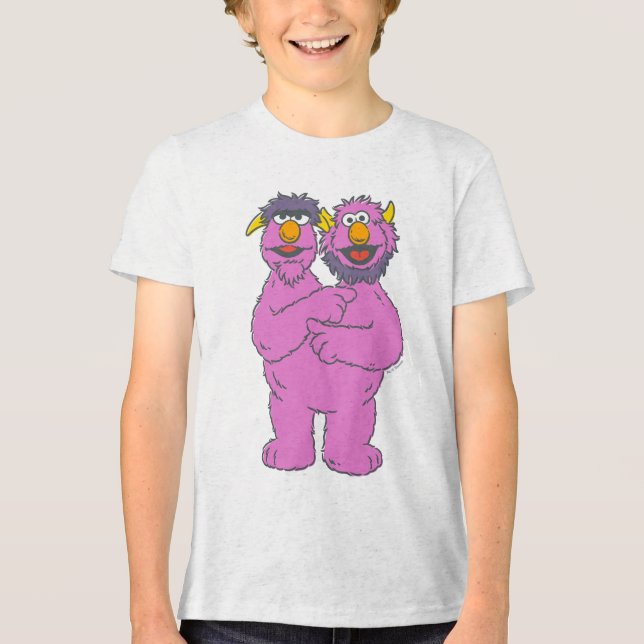 Sesame Street Two-Headed Monster Tri-Blend Shirt (Front)
