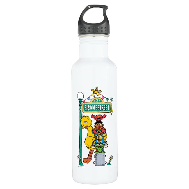 Sesame Street | Under the Sesame Street Sign 710 Ml Water Bottle (Front)
