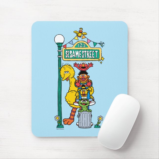 Sesame Street | Under the Sesame Street Sign Mouse Pad (With Mouse)
