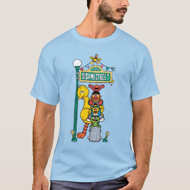 Sesame Street | Under the Sesame Street Sign T-Shirt (Front)