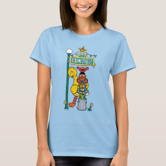 Sesame Street | Under the Sesame Street Sign T-Shirt (Front)