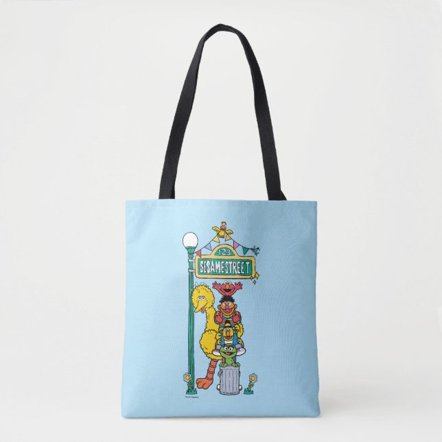 Sesame Street | Under the Sesame Street Sign Tote Bag (Front)