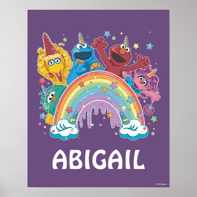 Sesame Street Unicorn Rainbow Poster (Front)