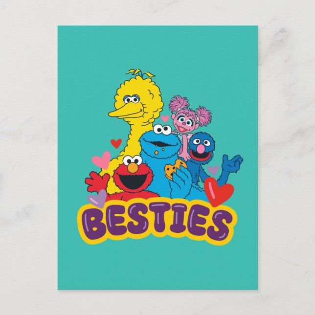 Sesame Street Valentine Besties Postcard (Front)