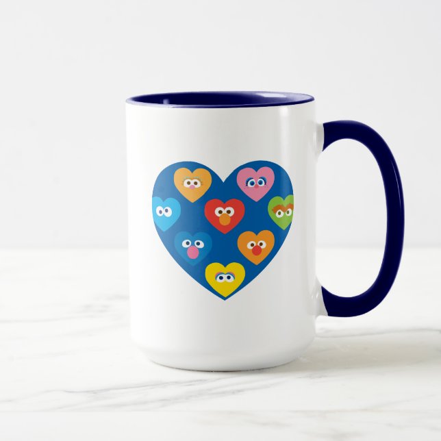 Sesame Street Valentine Hearts Pattern Mug (Right)