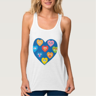 Sesame Street Valentine Hearts Pattern Singlet