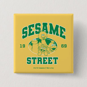 Sesame Street   Vintage 1969 15 Cm Square Badge