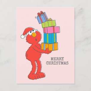 Sesame Street   Vintage Elmo and Presents Postcard