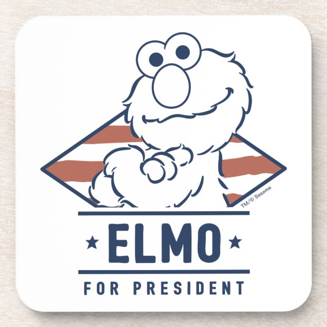 Sesame Street | Vintage Elmo for President Coaster (Front)