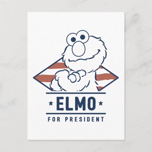 Sesame Street | Vintage Elmo for President Postcard (Front)