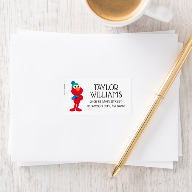 Sesame Street | Winter Elmo Label (Insitu)