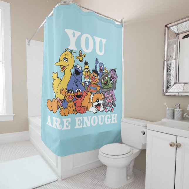Sesame Street | You Are Enough Shower Curtain (In Situ)