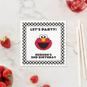 Sesame Street's Elmo Chequerboard Birthday Napkin