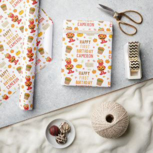 Sesame Street's Elmo Fall Birthday Wrapping Paper