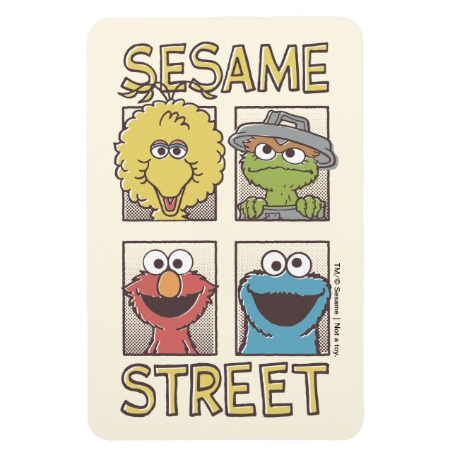 Sesame StreetVintage Character Comic Magnet (Vertical)