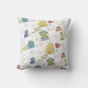 Sesame StreetVintage Comic Pattern Cushion
