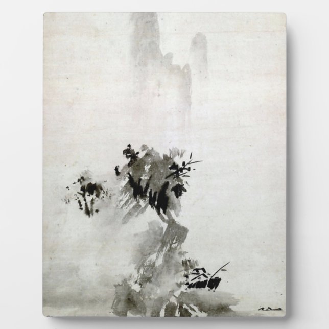 Sesshu Toyo Haboku - Sansui Landscape Plaque (Front)