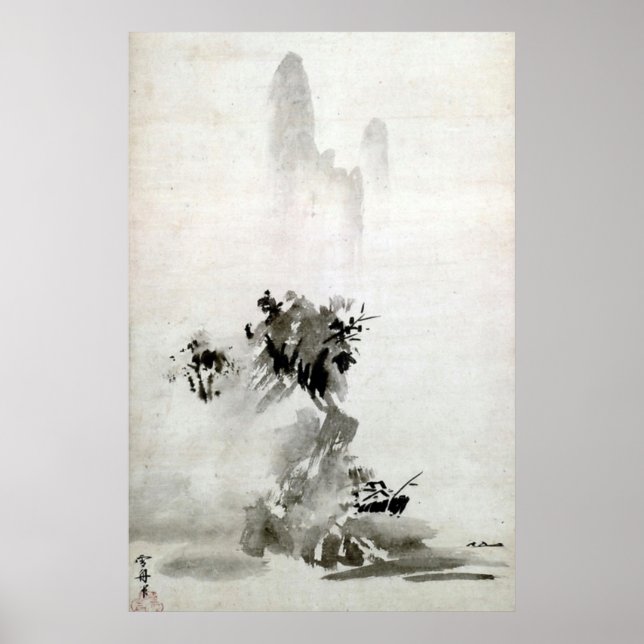 Sesshu Toyo Haboku - Sansui Landscape Poster (Front)