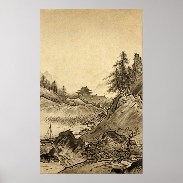 Sesshu Toyo Winter Landscape. Poster (Front)