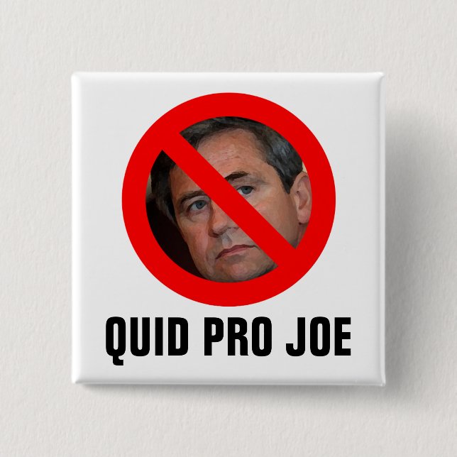 Sestak: QUID PRO JOE 15 Cm Square Badge (Front)