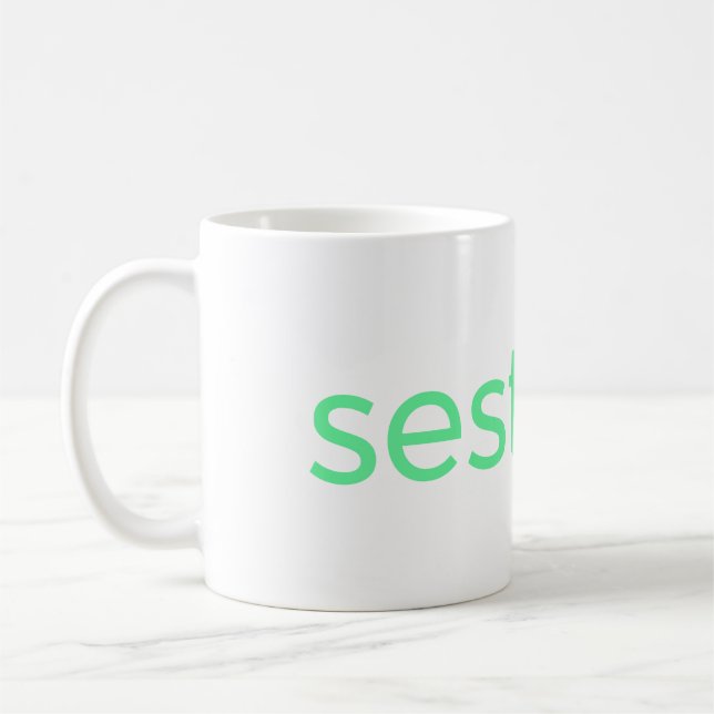 sestra from the tv show Orphan Black,simple font Coffee Mug (Left)
