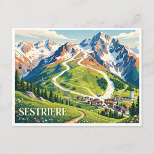 Sestriere Italy Postcard