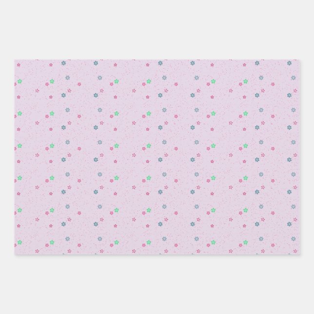 Set de hojas de papel de regalo festivas wrapping paper sheet (Front)
