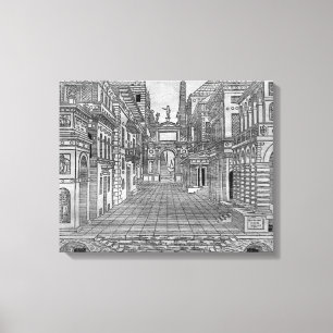 Set design for a tragic scene canvas print