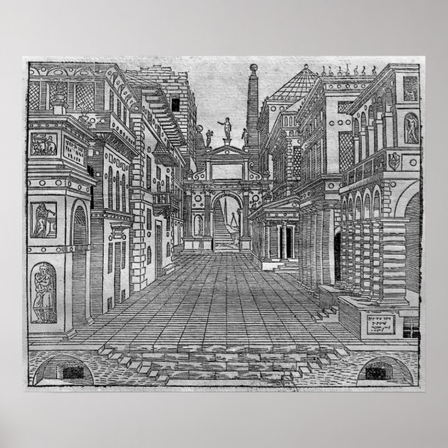 Set design for a tragic scene poster (Front)