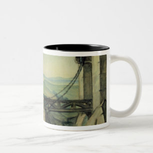 Set design for Act II of the opera 'Fidelio' Two-Tone Coffee Mug