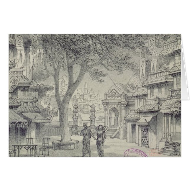 Set Design for Act II of the opera 'Lakme' (Front Horizontal)