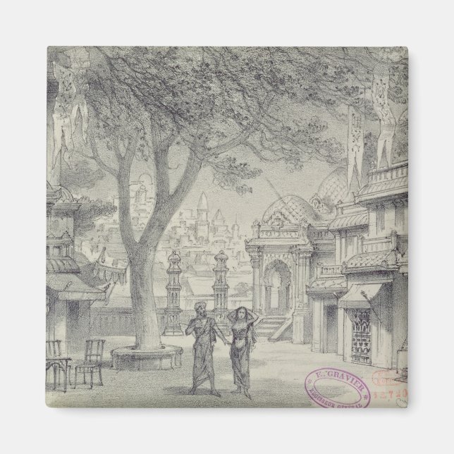 Set Design for Act II of the opera 'Lakme' Magnet (Front)