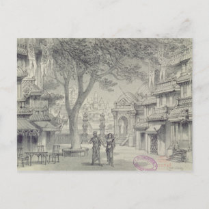 Set Design for Act II of the opera 'Lakme' Postcard