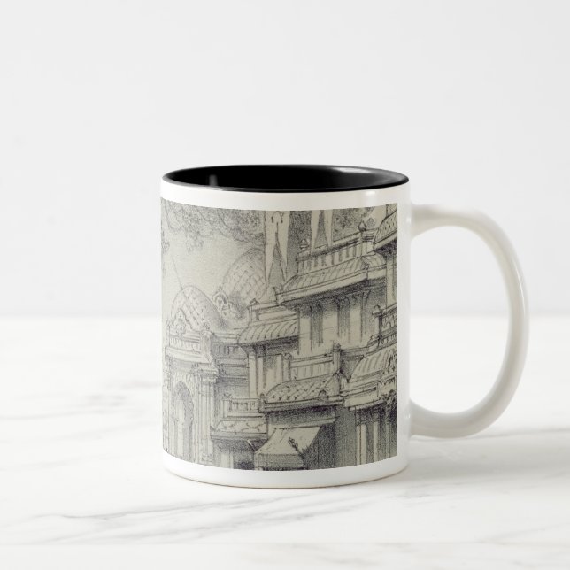 Set Design for Act II of the opera 'Lakme' Two-Tone Coffee Mug (Right)