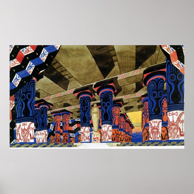 Set design for 'Phedre' by Jean Racine  1923 Poster (Front)